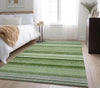 Piper Looms Mayfield Stripes AMF529 Aloe Machine Washable Area Rug Lifestyle Image Feature