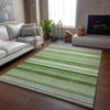 Piper Looms Mayfield Stripes AMF529 Aloe Machine Washable Area Rug Lifestyle Image Feature