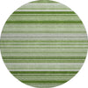 Piper Looms Mayfield Stripes AMF529 Aloe Machine Washable Area Rug Round Main Image