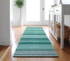 Piper Looms Mayfield Stripes AMF529 Aqua Machine Washable Area Rug Runner Lifestyle Image Feature