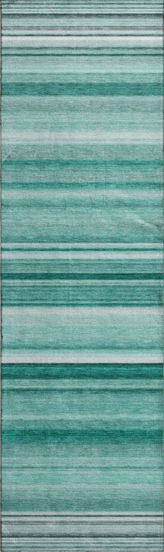 Piper Looms Mayfield Stripes AMF529 Aqua Machine Washable Area Rug Runner Main Image