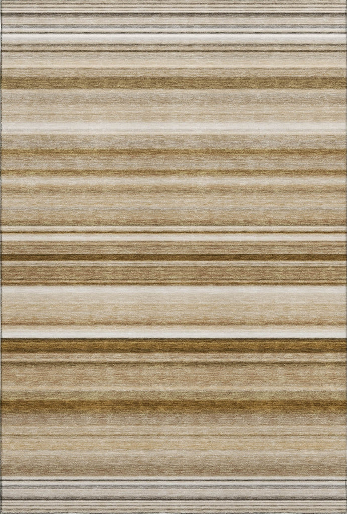 Piper Looms Mayfield Stripes AMF529 Chocolate Machine Washable Area Rug main image