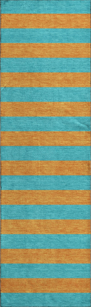 Piper Looms Mayfield Stripes AMF530 Aqua Machine Washable Area Rug Runner Main Image