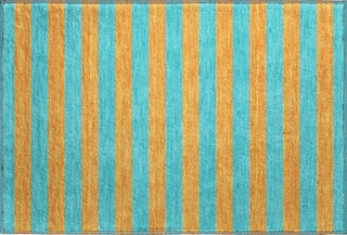 Piper Looms Mayfield Stripes AMF530 Aqua Machine Washable Area Rug Scatter Main Image