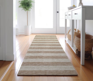 Piper Looms Mayfield Stripes AMF530 Beige Machine Washable Area Rug Runner Lifestyle Image Feature