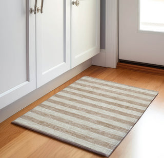 Piper Looms Mayfield Stripes AMF530 Beige Machine Washable Area Rug Scatter Lifestyle Image Feature