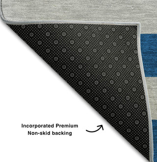 Piper Looms Mayfield Stripes AMF530 Blue Machine Washable Area Rug Backing Image