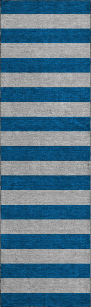 Piper Looms Mayfield Stripes AMF530 Blue Machine Washable Area Rug Runner Main Image