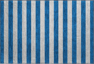 Piper Looms Mayfield Stripes AMF530 Blue Machine Washable Area Rug Scatter Main Image