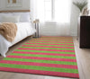 Piper Looms Mayfield Stripes AMF530 Blush Machine Washable Area Rug Lifestyle Image Feature