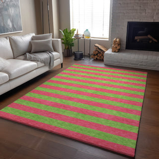Piper Looms Mayfield Stripes AMF530 Blush Machine Washable Area Rug Lifestyle Image Feature