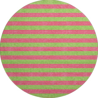 Piper Looms Mayfield Stripes AMF530 Blush Machine Washable Area Rug Round Main Image