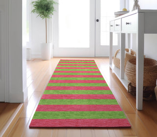 Piper Looms Mayfield Stripes AMF530 Blush Machine Washable Area Rug Runner Lifestyle Image Feature