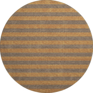 Piper Looms Mayfield Stripes AMF530 Fudge Machine Washable Area Rug Round Main Image