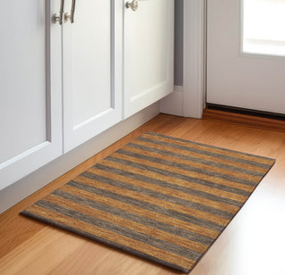 Piper Looms Mayfield Stripes AMF530 Fudge Machine Washable Area Rug Scatter Lifestyle Image Feature