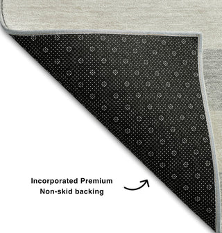 Piper Looms Mayfield Stripes AMF530 Pewter Machine Washable Area Rug Backing Image