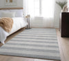 Piper Looms Mayfield Stripes AMF530 Pewter Machine Washable Area Rug Lifestyle Image Feature