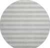 Piper Looms Mayfield Stripes AMF530 Pewter Machine Washable Area Rug Round Main Image