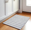 Piper Looms Mayfield Stripes AMF530 Pewter Machine Washable Area Rug Scatter Lifestyle Image Feature