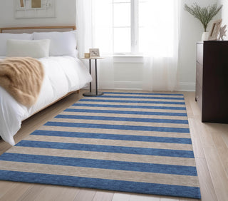 Piper Looms Mayfield Stripes AMF530 Tan Machine Washable Area Rug Lifestyle Image Feature