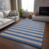 Piper Looms Mayfield Stripes AMF530 Tan Machine Washable Area Rug Lifestyle Image Feature