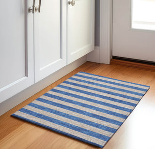 Piper Looms Mayfield Stripes AMF530 Tan Machine Washable Area Rug Scatter Lifestyle Image Feature