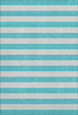 Piper Looms Mayfield Stripes AMF530 Turquoise Machine Washable Area Rug main image