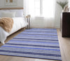 Piper Looms Mayfield Stripes AMF531 Blue Machine Washable Area Rug Lifestyle Image Feature