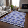 Piper Looms Mayfield Stripes AMF531 Blue Machine Washable Area Rug Lifestyle Image Feature