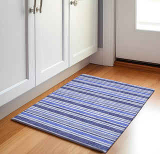 Piper Looms Mayfield Stripes AMF531 Blue Machine Washable Area Rug Scatter Lifestyle Image Feature