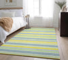 Piper Looms Mayfield Stripes AMF531 Denim Machine Washable Area Rug Lifestyle Image Feature