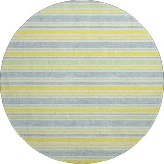 Piper Looms Mayfield Stripes AMF531 Denim Machine Washable Area Rug Round Main Image