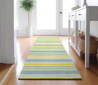 Piper Looms Mayfield Stripes AMF531 Denim Machine Washable Area Rug Runner Lifestyle Image Feature