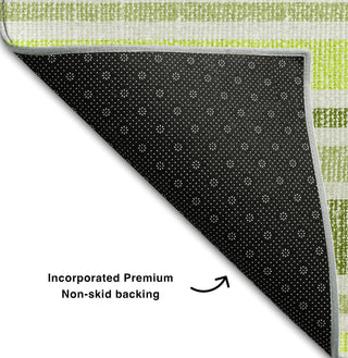 Piper Looms Mayfield Stripes AMF531 Fern Machine Washable Area Rug Backing Image