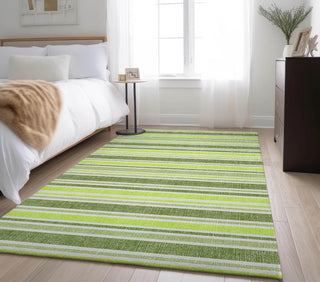 Piper Looms Mayfield Stripes AMF531 Fern Machine Washable Area Rug Lifestyle Image Feature