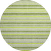 Piper Looms Mayfield Stripes AMF531 Fern Machine Washable Area Rug Round Main Image