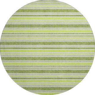 Piper Looms Mayfield Stripes AMF531 Fern Machine Washable Area Rug Round Main Image