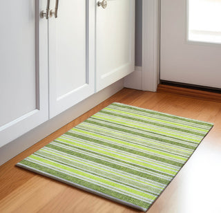 Piper Looms Mayfield Stripes AMF531 Fern Machine Washable Area Rug Scatter Lifestyle Image Feature