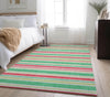 Piper Looms Mayfield Stripes AMF531 Green Machine Washable Area Rug Lifestyle Image Feature