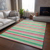 Piper Looms Mayfield Stripes AMF531 Green Machine Washable Area Rug Lifestyle Image Feature