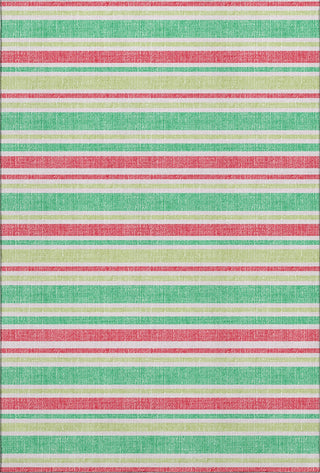 Piper Looms Mayfield Stripes AMF531 Green Machine Washable Area Rug main image