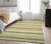Piper Looms Mayfield Stripes AMF531 Khaki Machine Washable Area Rug Lifestyle Image Feature