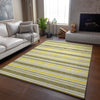 Piper Looms Mayfield Stripes AMF531 Khaki Machine Washable Area Rug Lifestyle Image Feature