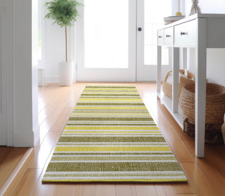Piper Looms Mayfield Stripes AMF531 Khaki Machine Washable Area Rug Runner Lifestyle Image Feature