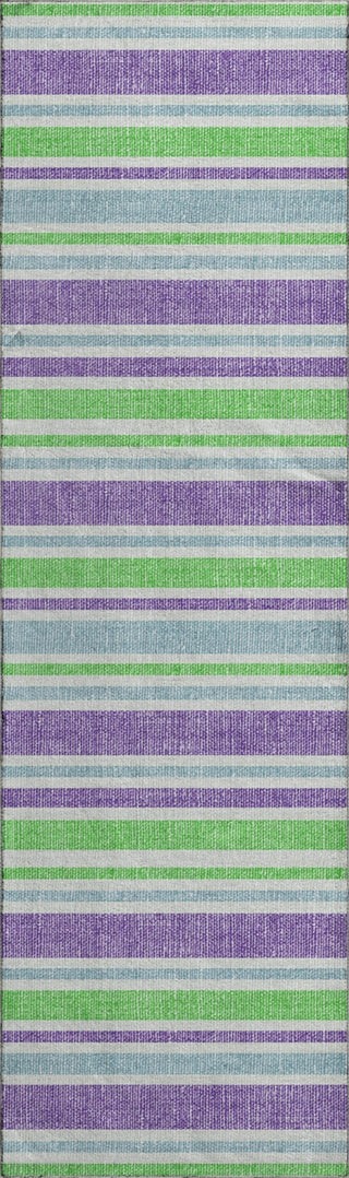 Piper Looms Mayfield Stripes AMF531 Lime Machine Washable Area Rug Runner Main Image
