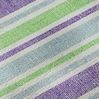 Piper Looms Mayfield Stripes AMF531 Lime Machine Washable Area Rug Swatch Image
