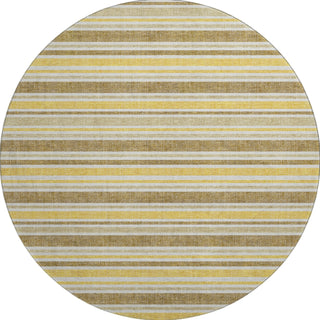 Piper Looms Mayfield Stripes AMF531 Mocha Machine Washable Area Rug Round Main Image