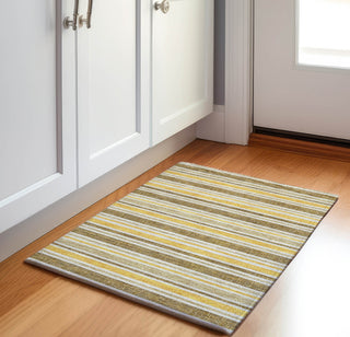 Piper Looms Mayfield Stripes AMF531 Mocha Machine Washable Area Rug Scatter Lifestyle Image Feature