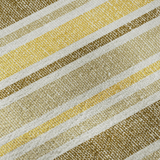 Piper Looms Mayfield Stripes AMF531 Mocha Machine Washable Area Rug Swatch Image