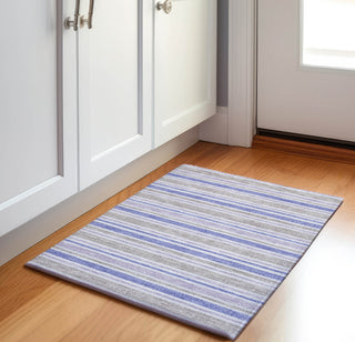 Piper Looms Mayfield Stripes AMF531 Navy Machine Washable Area Rug Scatter Lifestyle Image Feature